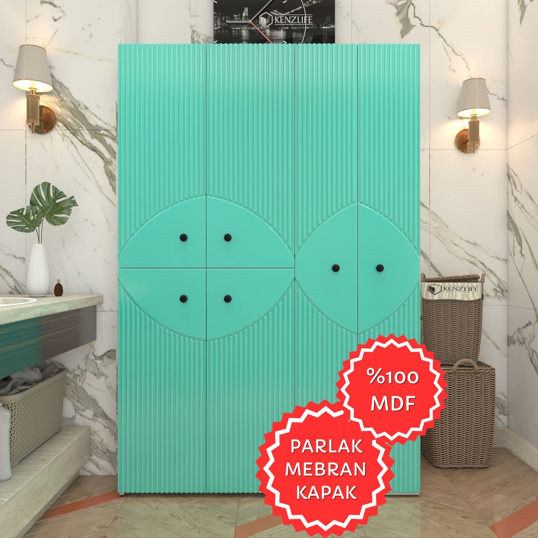 Kenzlife membran çamaşır kurutma makinesi dolabı yaromira trkbyz çehre 180*120*64 mebran kapak MDF gövde