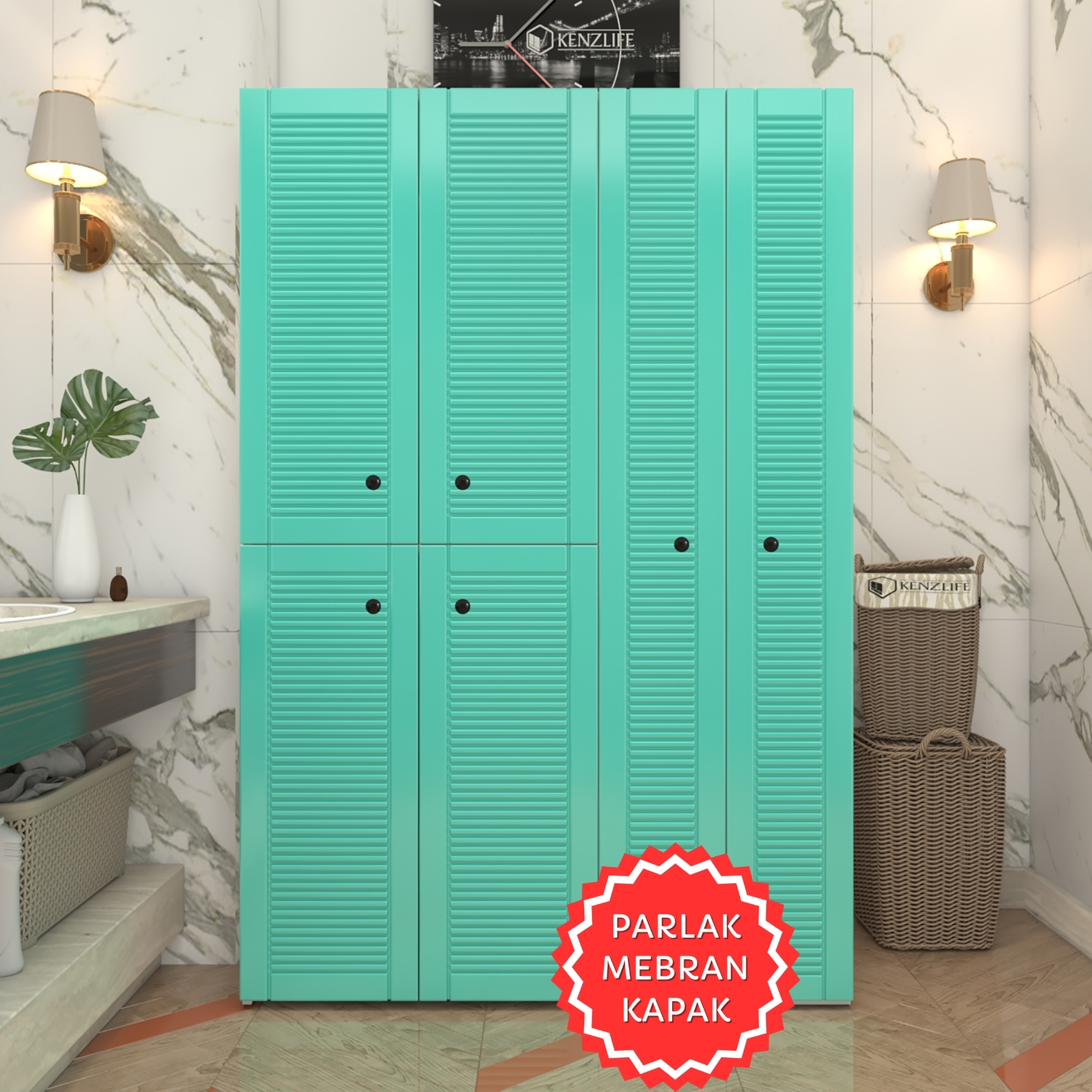 Kenzlife membran çamaşır kurutma makinesi dolabı yaromira trkbyz mod2 180*120*64 mebran kapak suntalam gövde