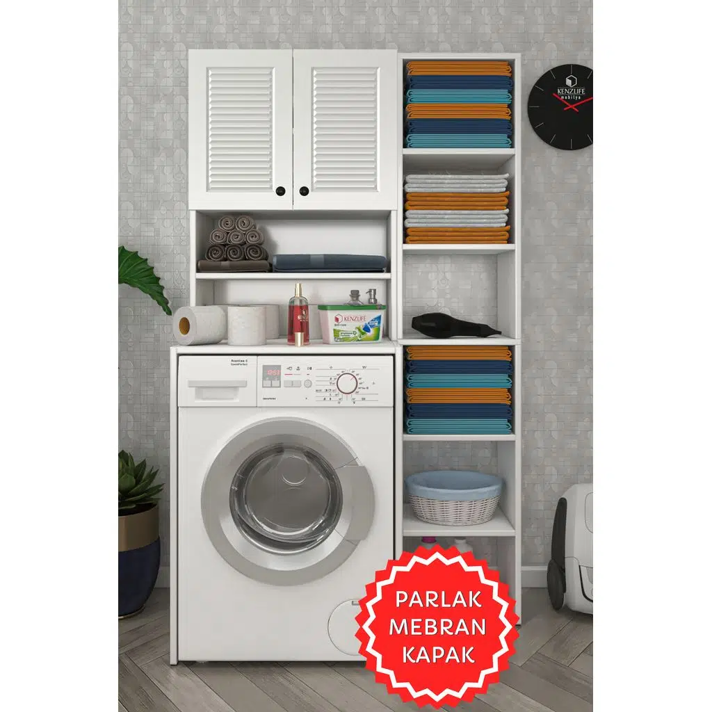 Kenzlife membran çamaşır makinesi dolabı hayzummaks byzbyz panjur 180*66*55 mebran kapak suntalam gövde