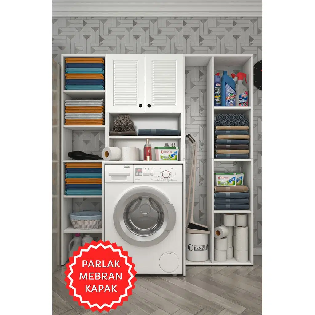 Kenzlife membran çamaşır makinesi dolabı hayzummega byzbyz panjur 180*156*55 mebran kapak suntalam gövde 