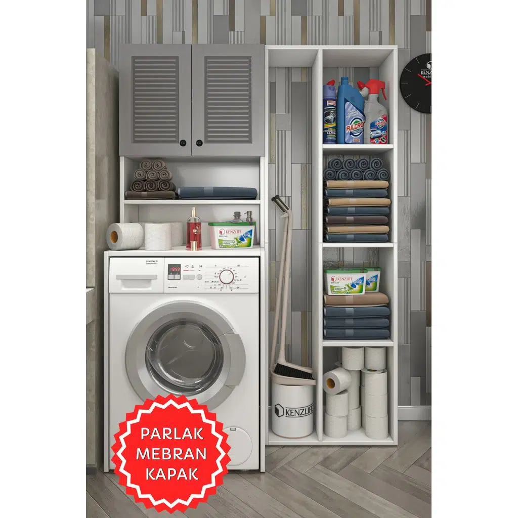 Kenzlife membran çamaşır makinesi dolabı hayzumsüpürge gribyz panjur 180*126*55 mebran kapak suntalam gövde