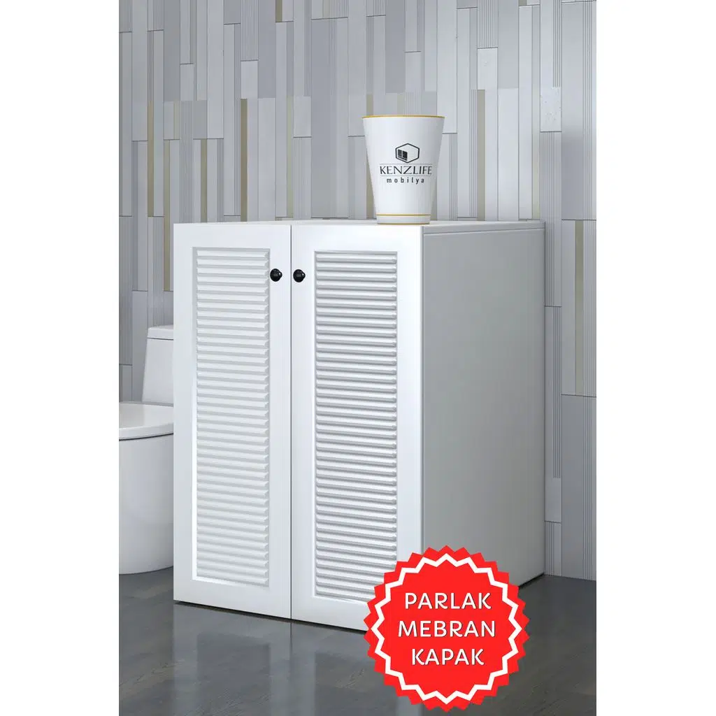 Kenzlife membran çamaşır makinesi dolabı kapaklı tatyana byzbyz 90*70*60 mebran kapak suntalam gövde banyo ofis kapaklı arkalıksız