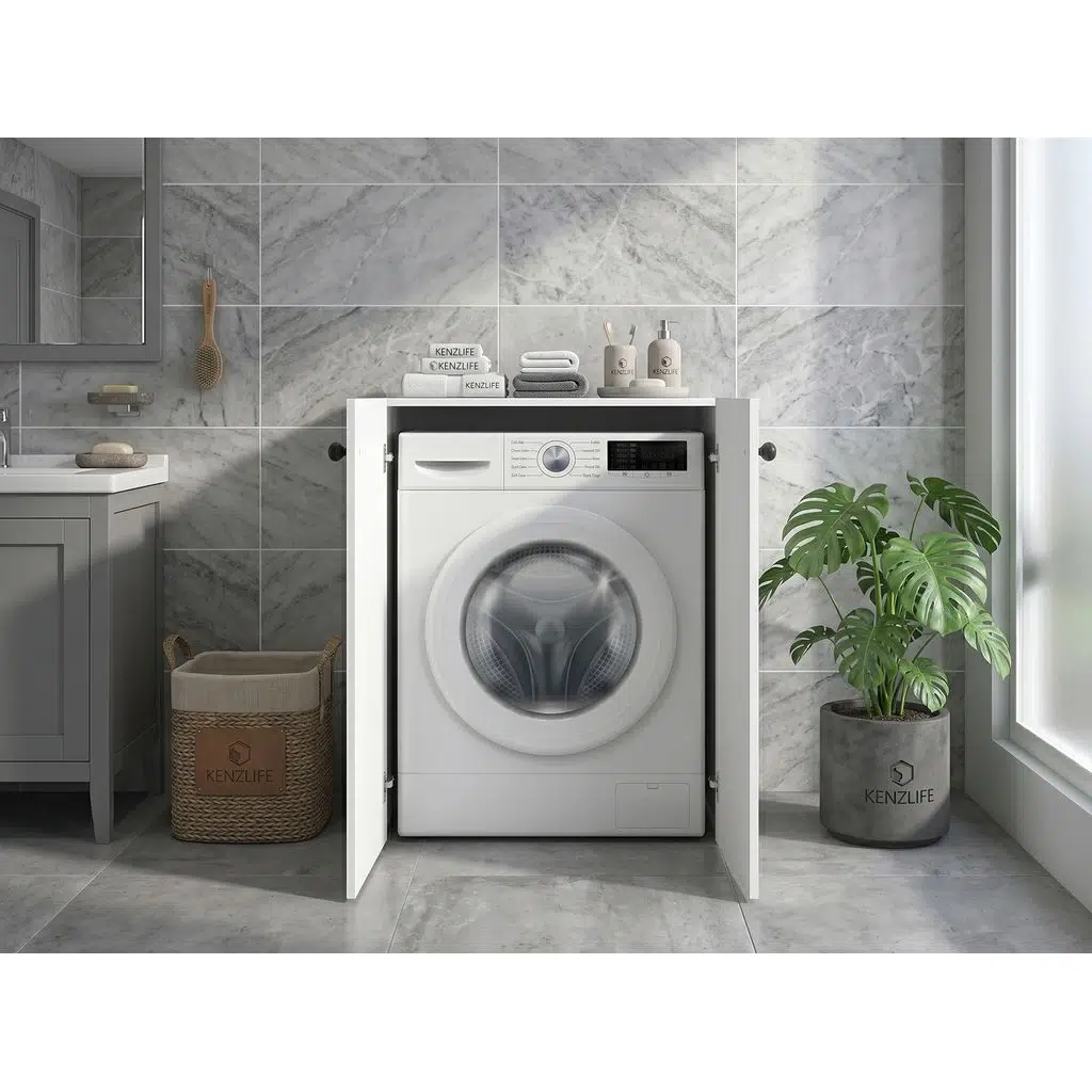 Kenzlife membran çamaşır makinesi dolabı kapaklı tatyana byzbyz çerçeve 90*70*60 mebran kapak suntalam gövde banyo ofis kapaklı arkalıksız