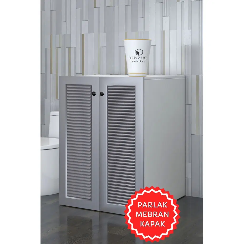 Kenzlife membran çamaşır makinesi dolabı kapaklı tatyana gribyz 90*70*60 mebran kapak suntalam gövde banyo ofis kapaklı arkalıksız