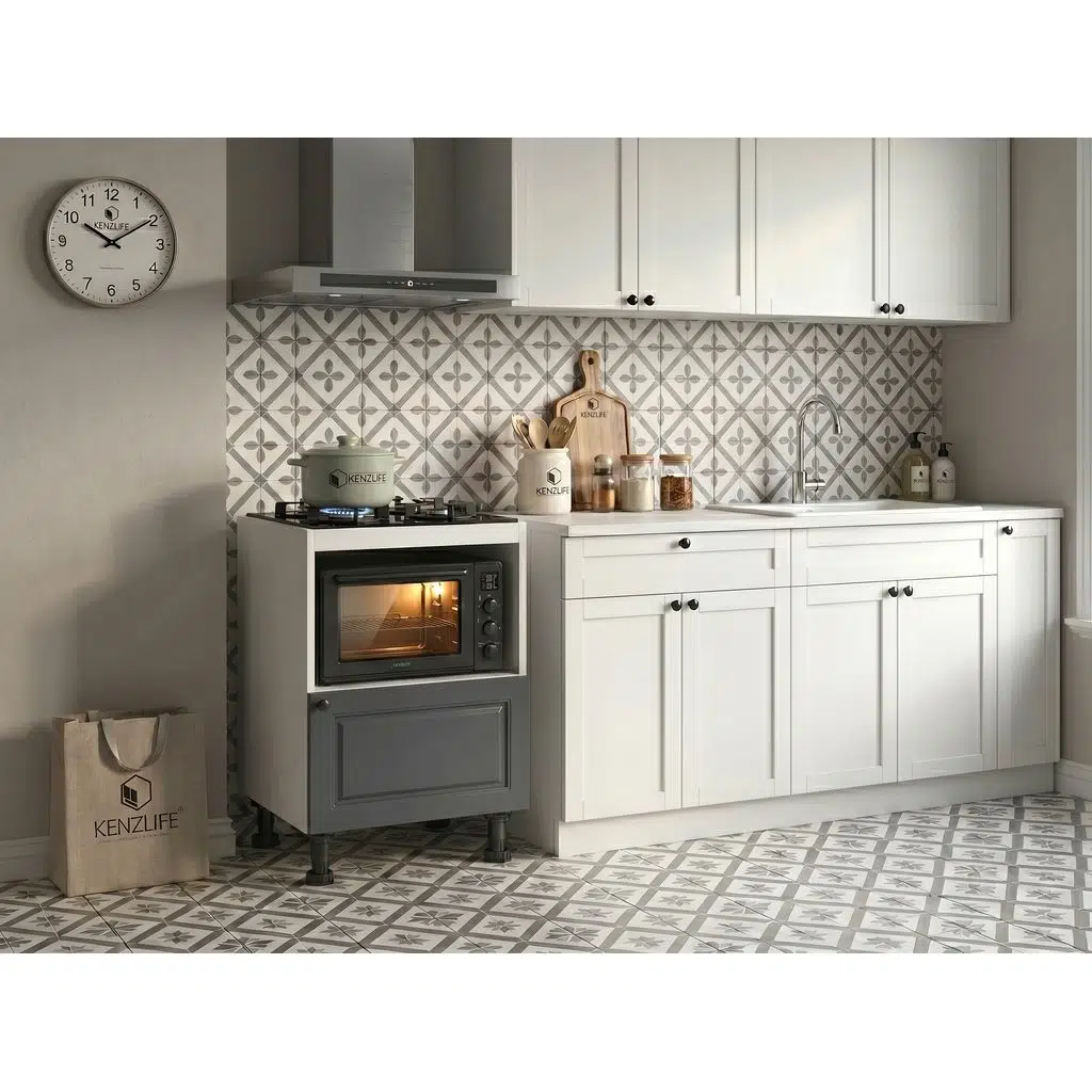 Kenzlife membran ocak dolabı doğangün gribyz çerçeve 85*60*56 mebran kapak MDF gövde