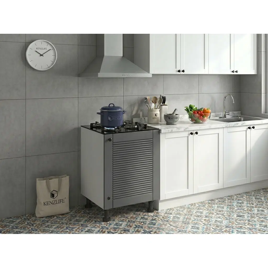 Kenzlife membran ocak dolabı kamuran gribyz panjur 85*60*56 mebran kapak MDF gövde arkalıksız