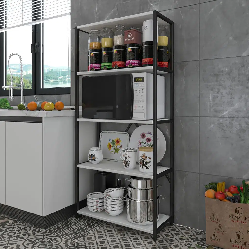 Kenzlife mutfak banyo dolabı adatepe150 byzsyh 150*70*30 5 raflı ofis kiler kitaplık