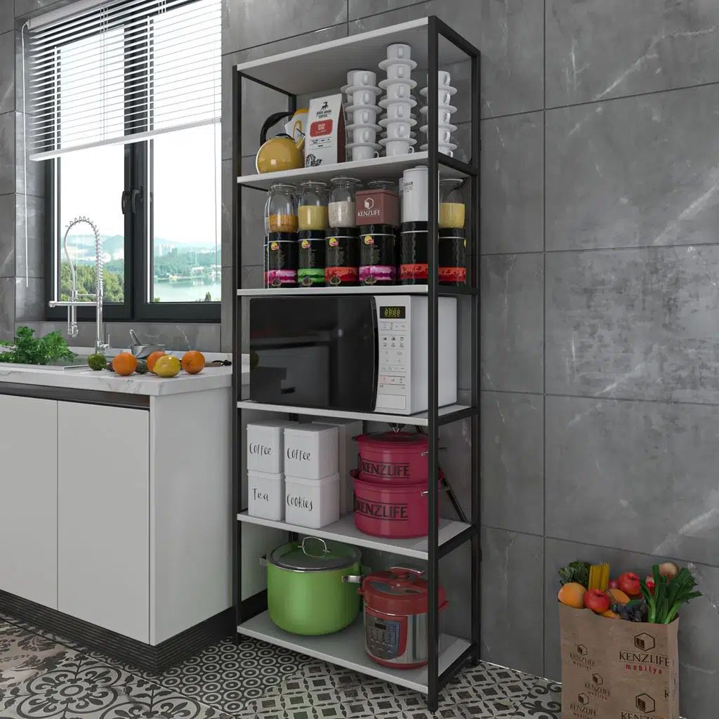 Kenzlife mutfak banyo dolabı adatepe180 byzsyh 180*70*30 6 raflı ofis kiler kitaplık