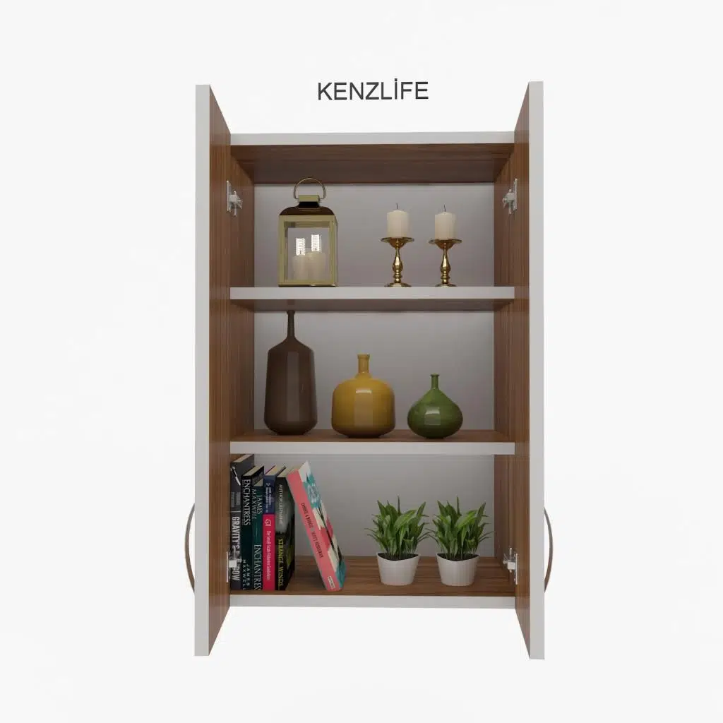 Kenzlife mutfak dolabı idil 060.040.32 cvz 2 raflı kapaklı ofis banyo kiler evrak kitaplık