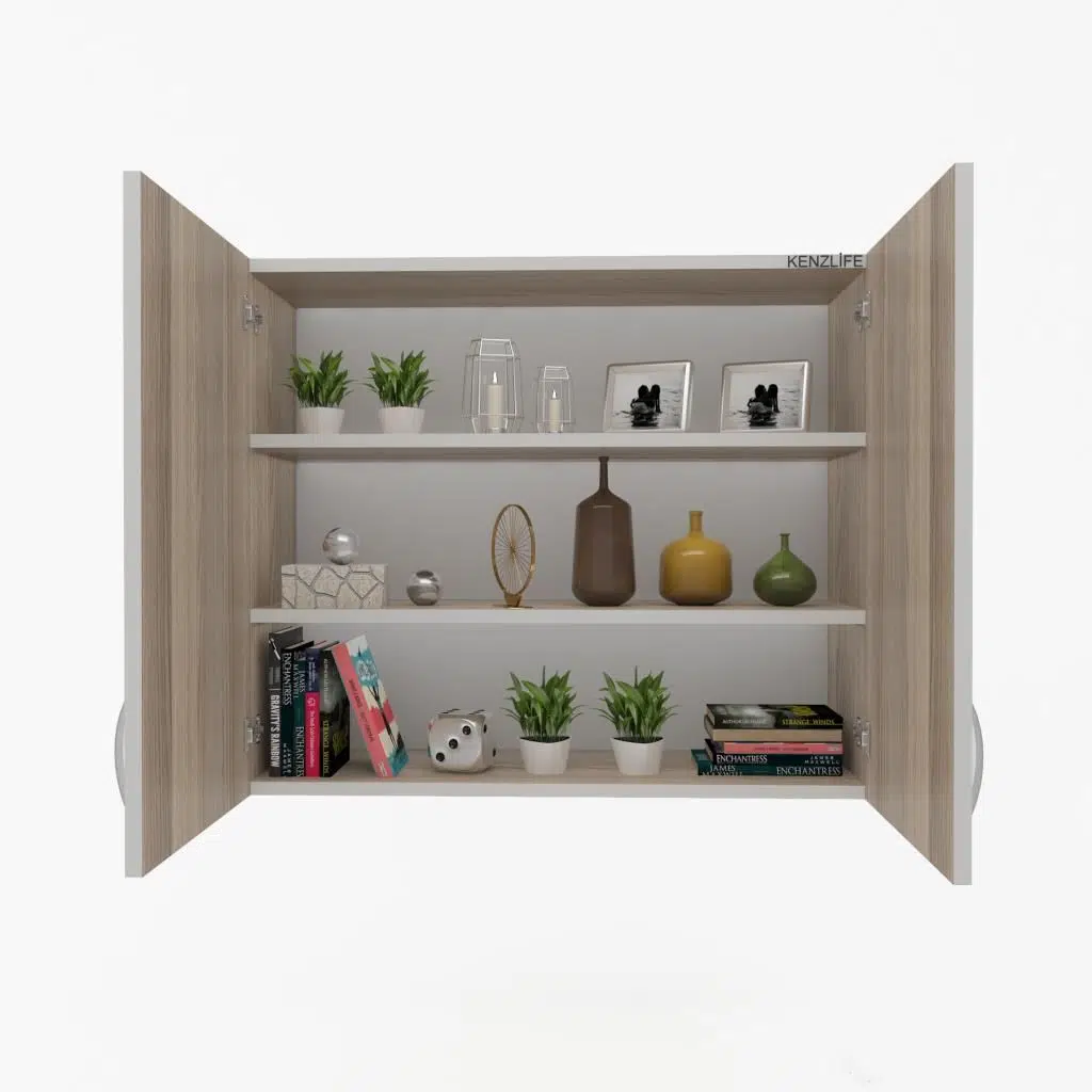 Kenzlife mutfak dolabı idil 060.090.32 crd 2 raflı kapaklı ofis banyo kiler evrak kitaplık