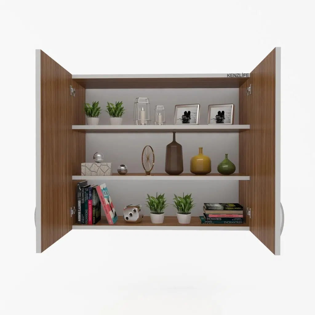 Kenzlife mutfak dolabı idil 060.090.32 cvz 2 raflı kapaklı ofis banyo kiler evrak kitaplık