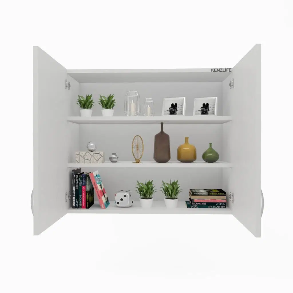Kenzlife mutfak dolabı idil 090.090.32 byz 2 raflı kapaklı ofis banyo kiler evrak kitaplık