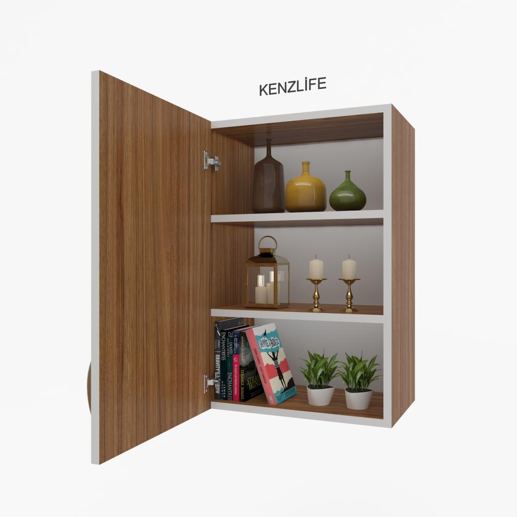 Kenzlife mutfak dolabı irem 060.060.32 cvz 2 raflı kapaklı ofis banyo kiler evrak kitaplık