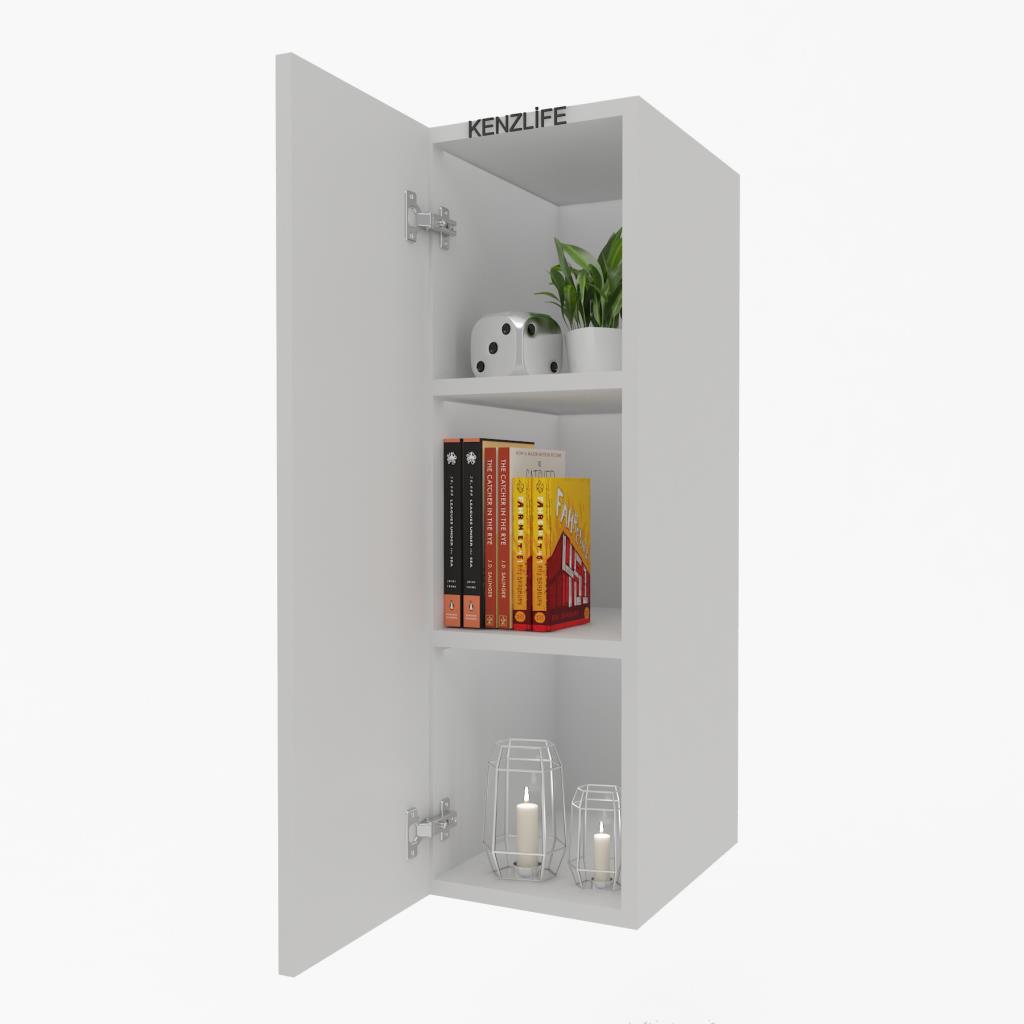 Kenzlife mutfak dolabı irem 090.030.32 byz 2 raflı kapaklı ofis banyo kiler evrak kitaplık