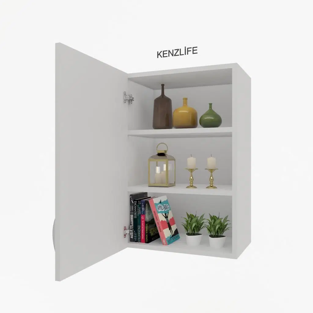 Kenzlife mutfak dolabı irem 090.060.32 byz 2 raflı kapaklı ofis banyo kiler evrak kitaplık
