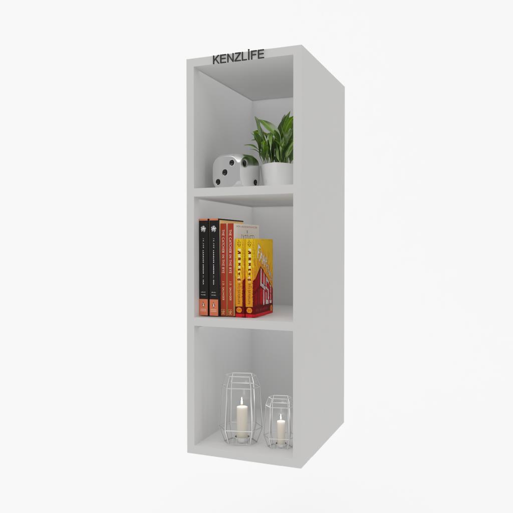 Kenzlife mutfak dolabı ıtır 060.030.30 byz 2 raflı kapaksız ofis banyo kiler evrak kitaplık
