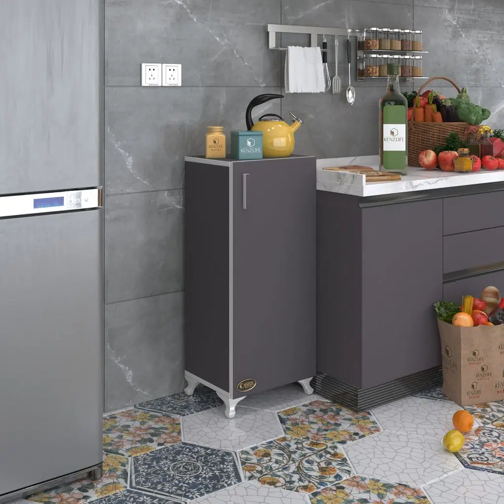 Kenzlife mutfak dolabı mine 088*030*032 gri kapaklı ayaklı banyo evrak ofis kitaplık ayakkabılık kiler