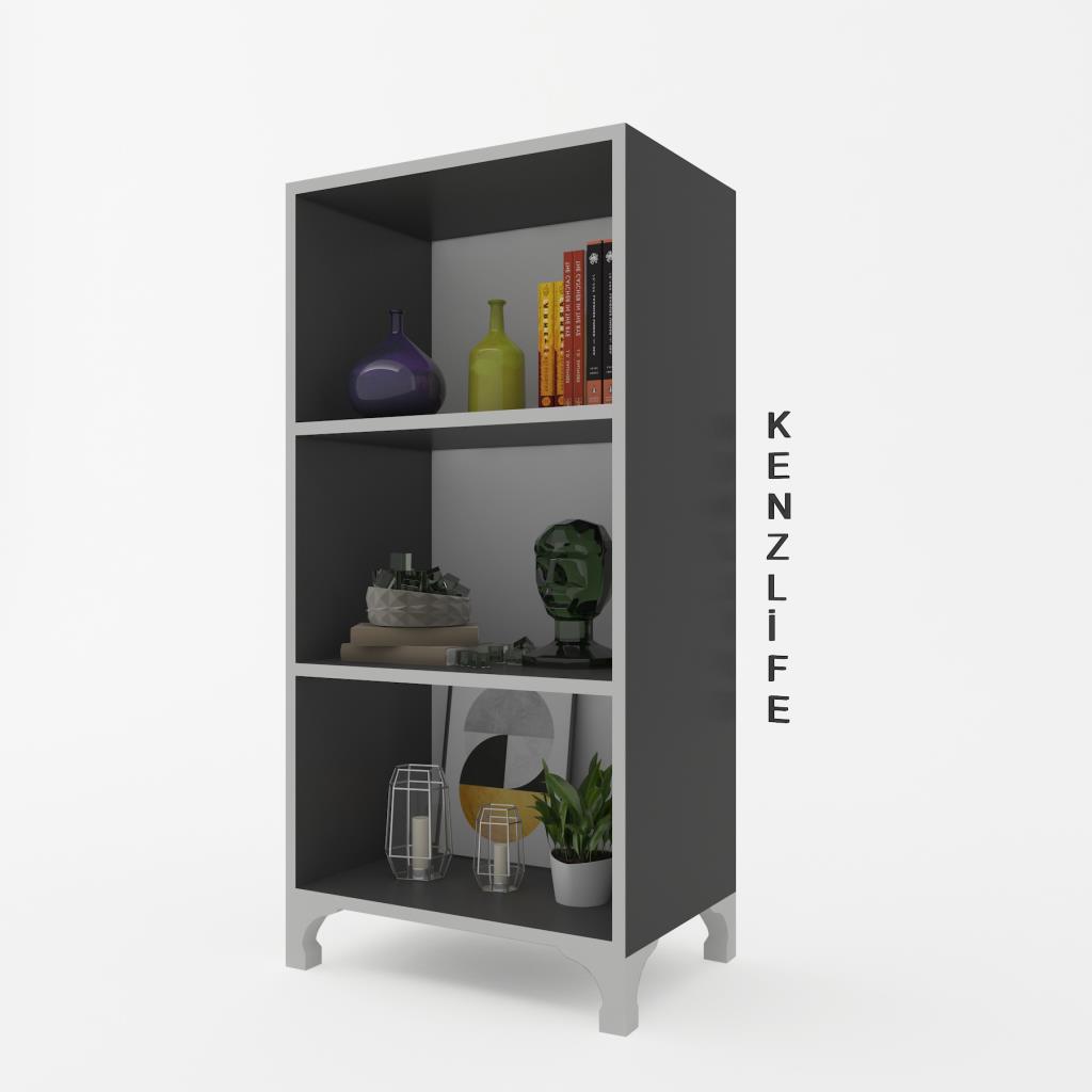 Kenzlife mutfak dolabı pakize 108*030*030 gri ayaklı banyo evrak ofis ayakkabılık kiler