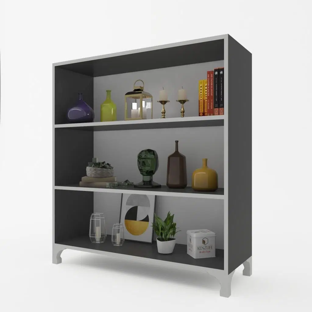 Kenzlife mutfak dolabı pakize 108*090*030 gri ayaklı banyo evrak ofis ayakkabılık kiler