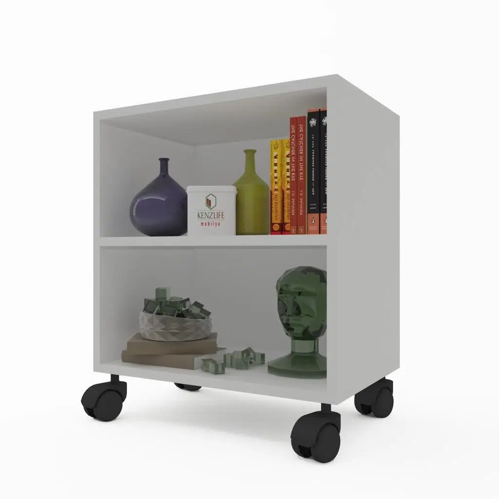 Kenzlife mutfak dolabı raziye 048*030*030 byz tekerlekli banyo evrak ofis ayakkabılık kiler