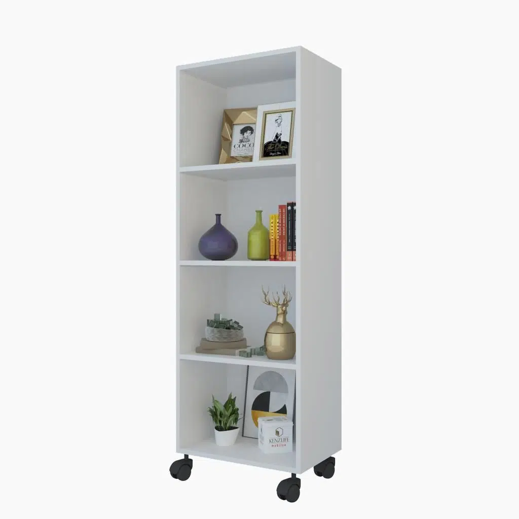 Kenzlife mutfak dolabı raziye 148*050*030 byz tekerlekli banyo evrak ofis ayakkabılık kiler