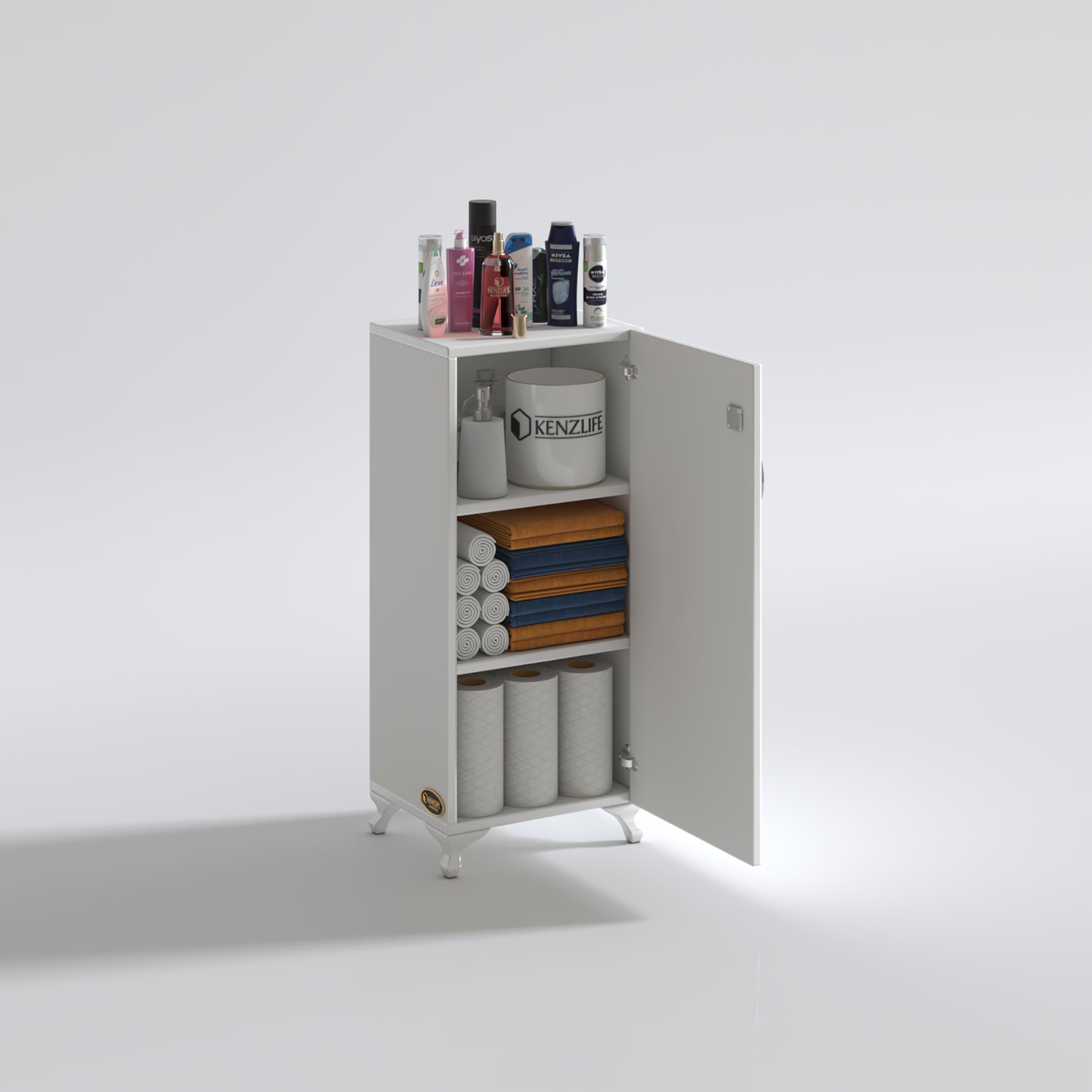 Kenzlife mutfak dolabı zehra 088*050*032 byz kilitli ayaklı banyo evrak ofis kitaplık ayakkabılık kiler