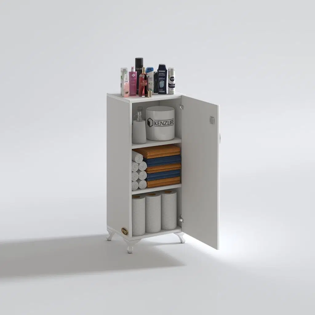 Kenzlife mutfak dolabı zehra 108*030*032 byz kilitli ayaklı banyo evrak ofis kitaplık ayakkabılık kiler