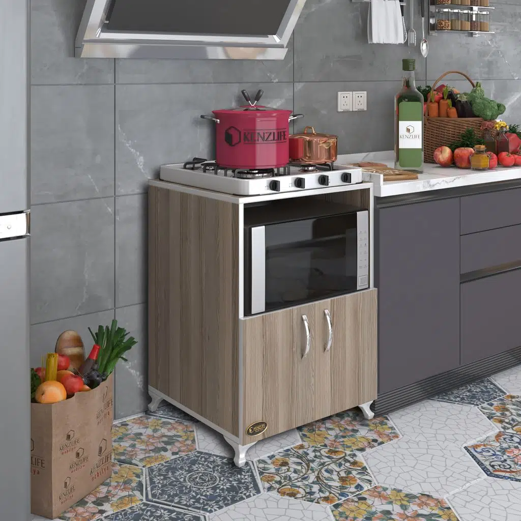 Kenzlife ocak dolabı aysu crd 85*60*57 mutfak modül mini fırın mikrodalga banyo ofis