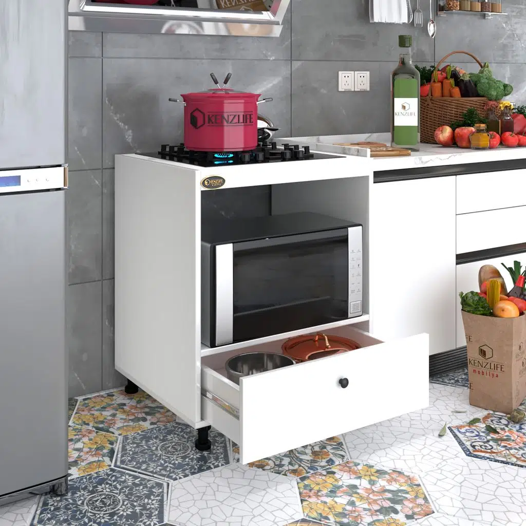 Kenzlife ocak dolabı piraye byz 85*70*60 XLARGE çekmeceli hazır mutfak ankastre gömme ocak için