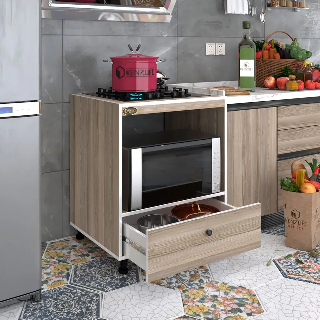 Kenzlife ocak dolabı piraye crd 85*70*60 XLARGE çekmeceli hazır mutfak ankastre gömme ocak için