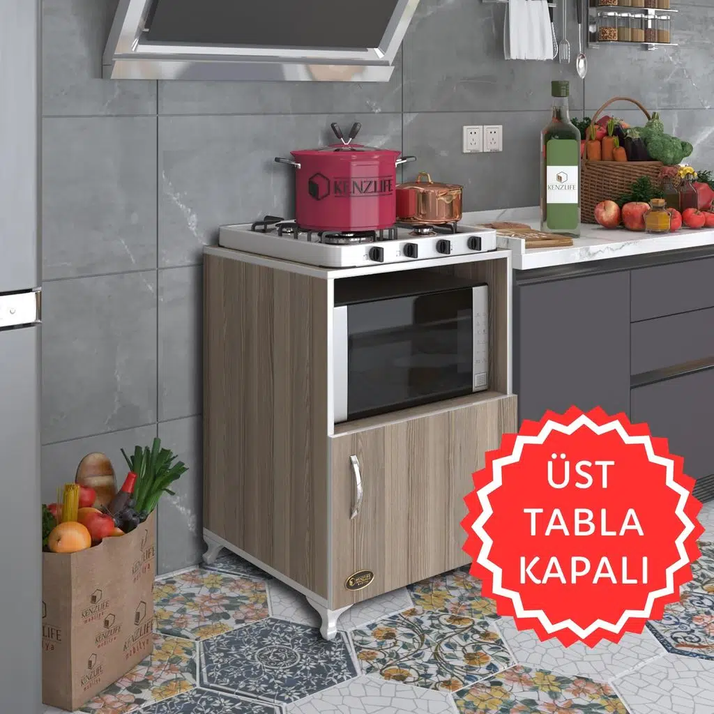 Kenzlife ocak dolabı revbahar crd 85*60*56 hazır mutfak klasik set üstü ocak için arkalıksız