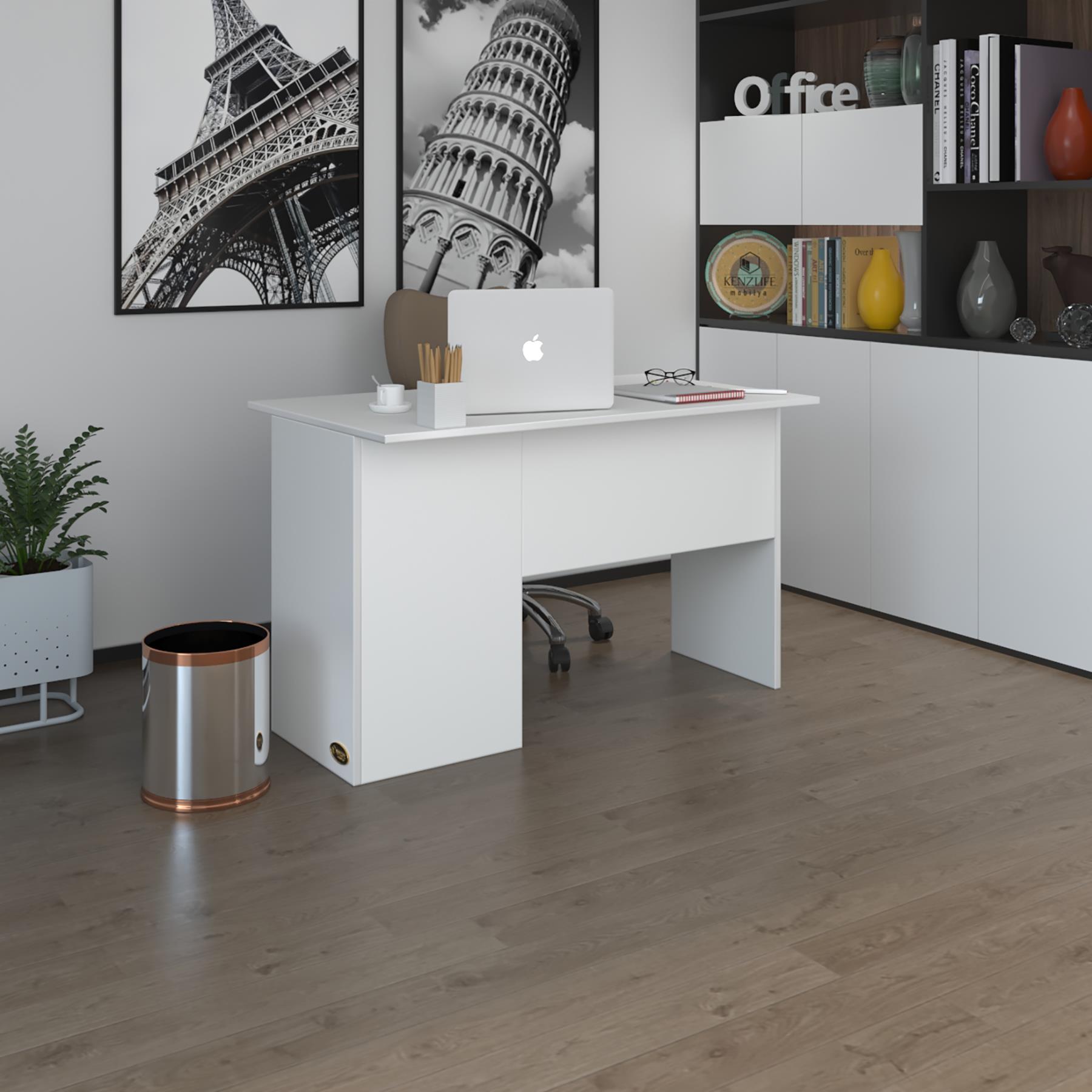 Kenzlife ofis masası miyamoto byz sağ 75*130*80 raflı dolap bilgisayar çalışma masası