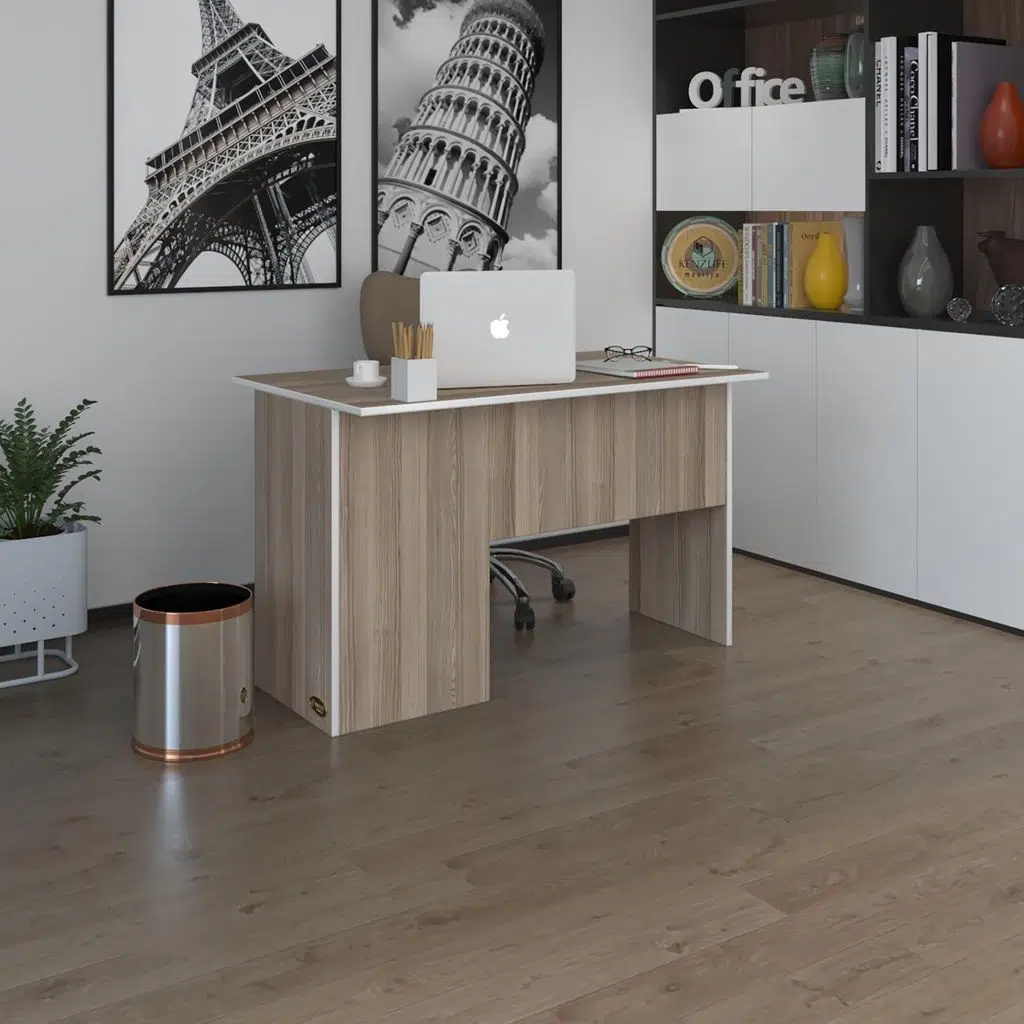 Kenzlife ofis masası miyamoto crd sağ 75*120*80 kilitli kapaklı dolap bilgisayar çalışma masası