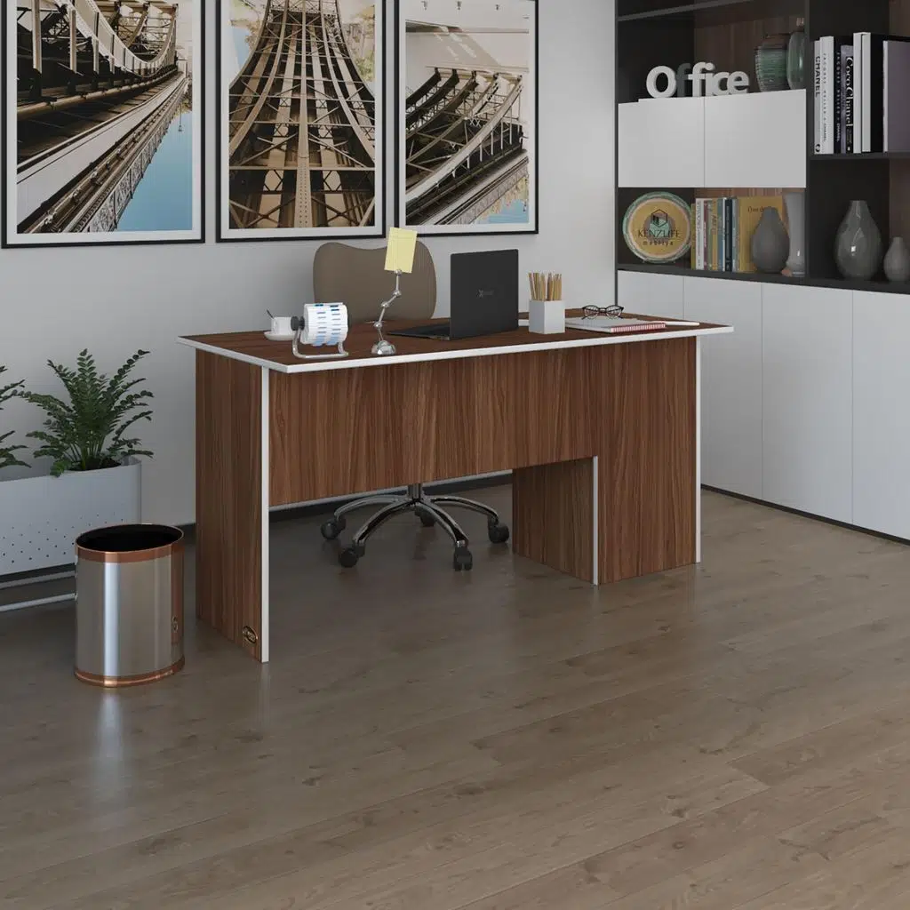 Kenzlife ofis masası miyamoto cvz sol 75*130*60 raflı dolap bilgisayar çalışma masası