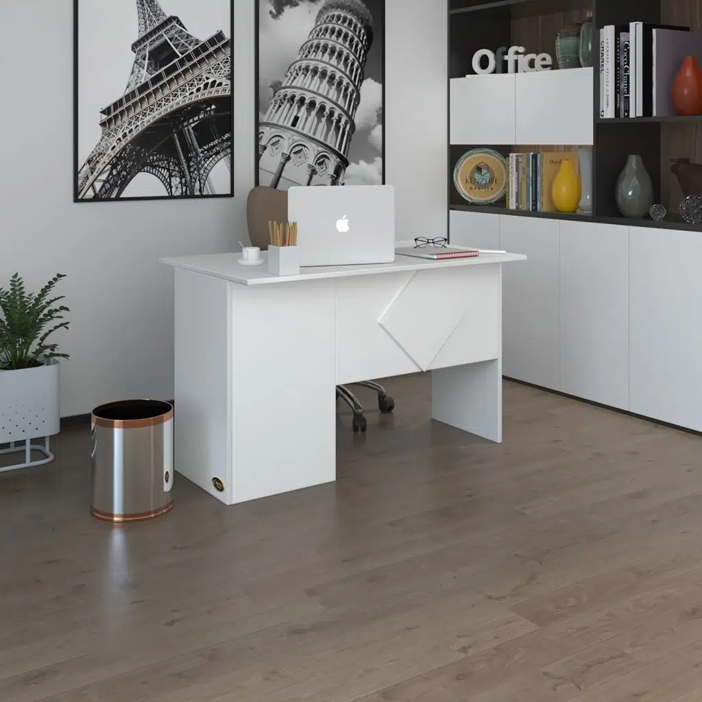 Kenzlife ofis masası yoko ono byz sağ 75*110*60 raflı dolap eşkenar bilgisayar çalışma masası