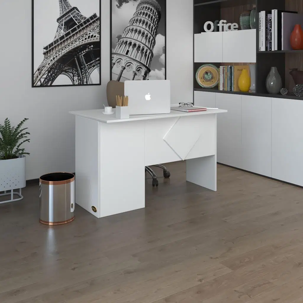 Kenzlife ofis masası yoko ono byz sağ 75*140*60 raflı dolap eşkenar bilgisayar çalışma masası