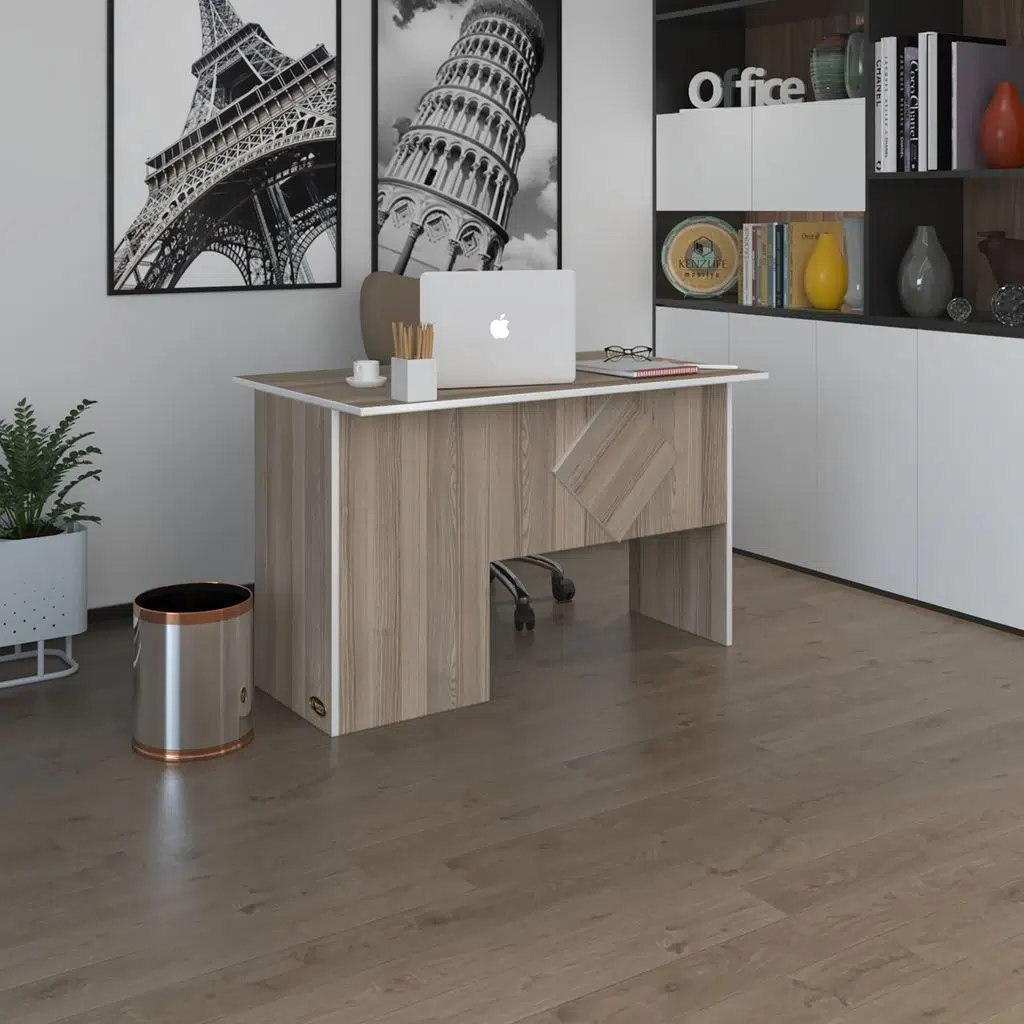 Kenzlife ofis masası yoko ono crd sağ 75*110*60 raflı dolap eşkenar bilgisayar çalışma masası