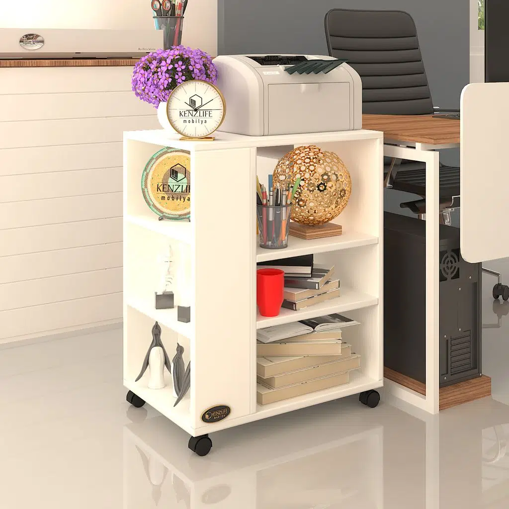 Kenzlife ofis yazıcı masası berubetto106 byz 106*090*60 tekerlekli sekreter