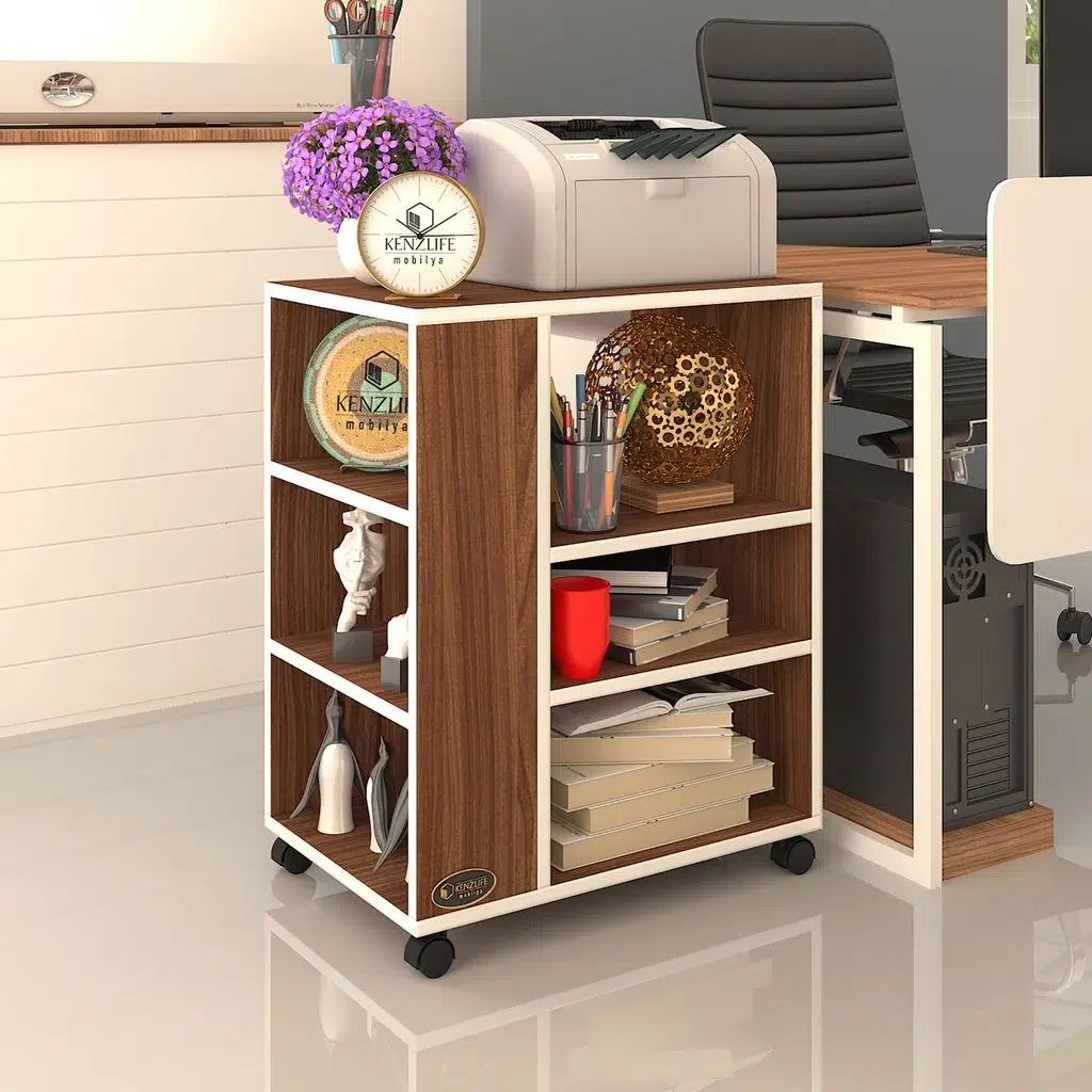 Kenzlife ofis yazıcı masası berubetto106 cvz 106*090*60 tekerlekli sekreter