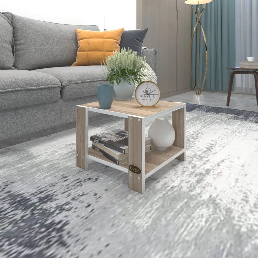 Kenzlife orta salon sehpası cakarta crd 39*39*39 yemek sofra bilgisayar (m)