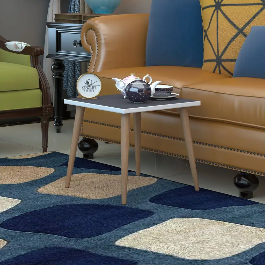 Kenzlife orta salon sehpası kalaba gri 37*39*39 zigon bilgisayar masası (m)