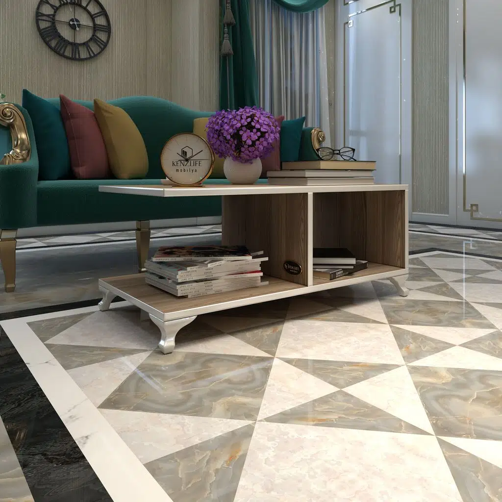 Kenzlife orta salon sehpası kazablanka crd 038*090*45 sofra çiçeklik