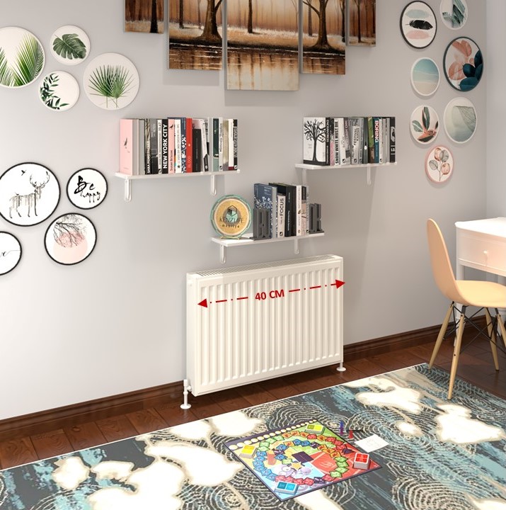 Kenzlife petek üstü raf dresuar golden boy byz 040*24 üçlü kitaplık duvar rafı 040 cm uzunluk