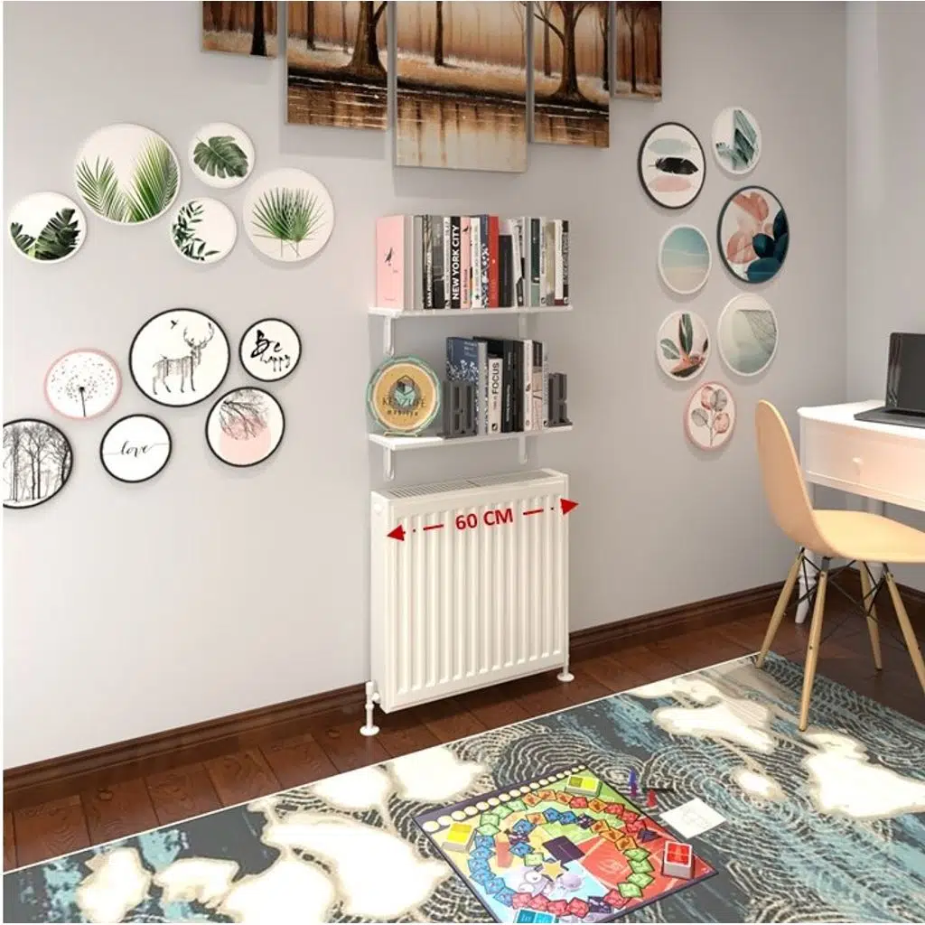 Kenzlife petek üstü raf dresuar golden boy byz 060*24 ikili kitaplık duvar rafı 060 cm uzunluk