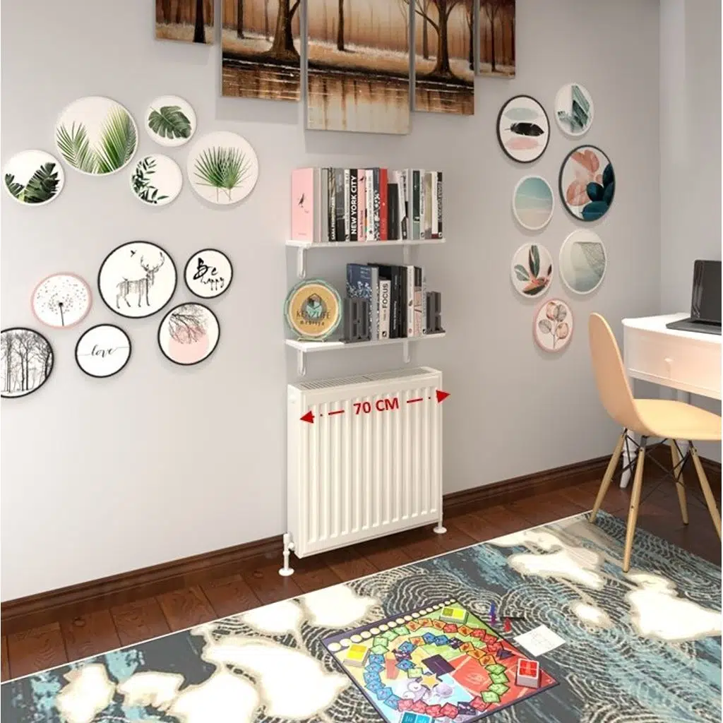 Kenzlife petek üstü raf dresuar golden boy byz 070*24 ikili kitaplık duvar rafı 070 cm uzunluk