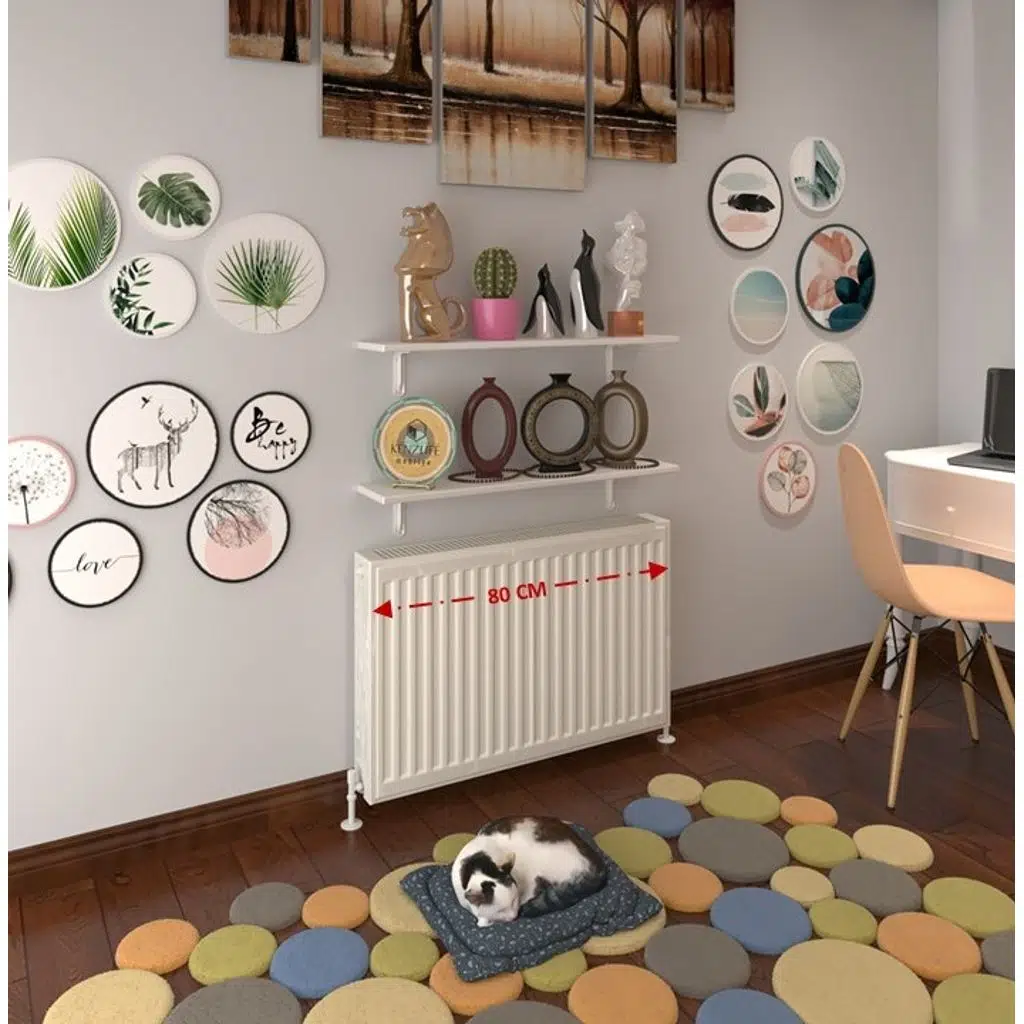 Kenzlife petek üstü raf dresuar golden boy byz 080*24 ikili kitaplık duvar rafı 080 cm uzunluk