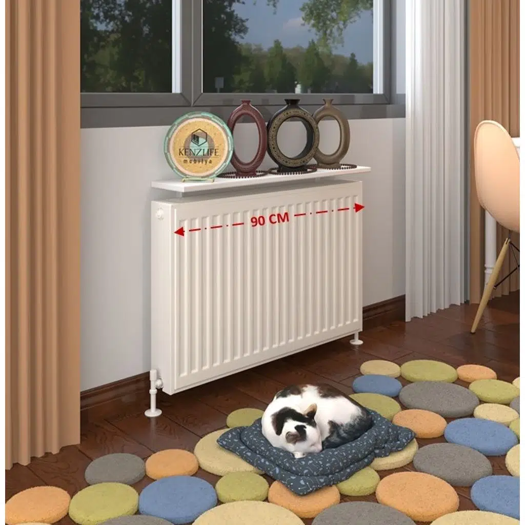 Kenzlife petek üstü raf dresuar golden boy byz 090*24 tekli kitaplık duvar rafı 090 cm uzunluk