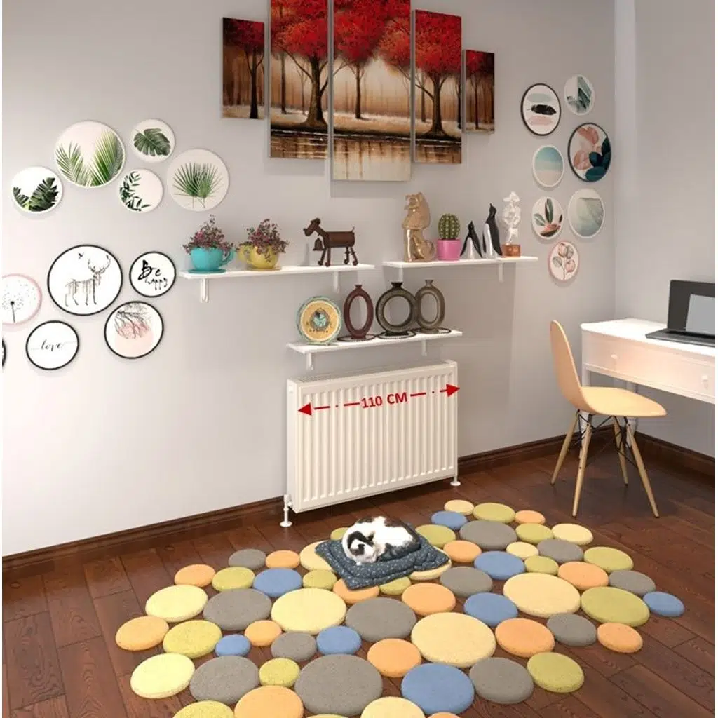 Kenzlife petek üstü raf dresuar golden boy byz 110*24 üçlü kitaplık duvar rafı 110 cm uzunluk