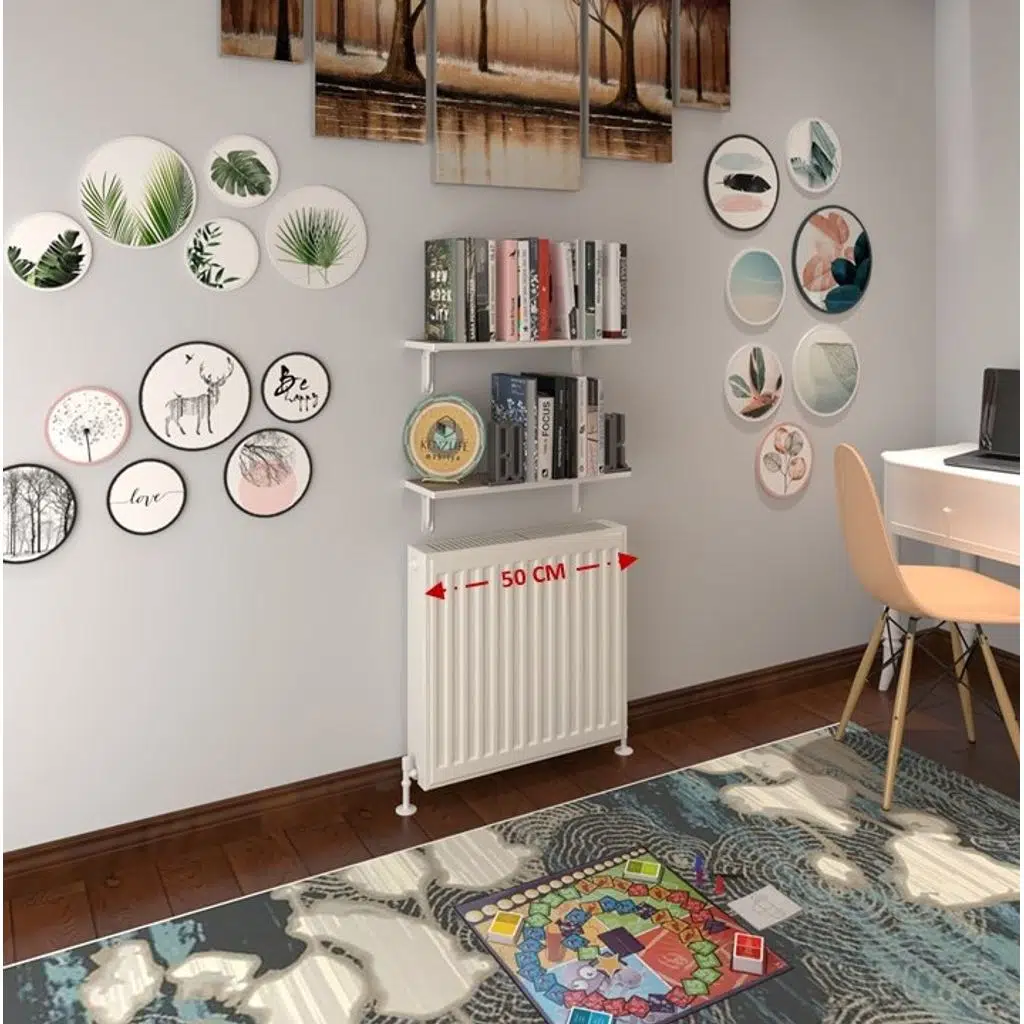 Kenzlife petek üstü raf dresuar golden boy crd 050*24 ikili kitaplık duvar rafı 050 cm uzunluk