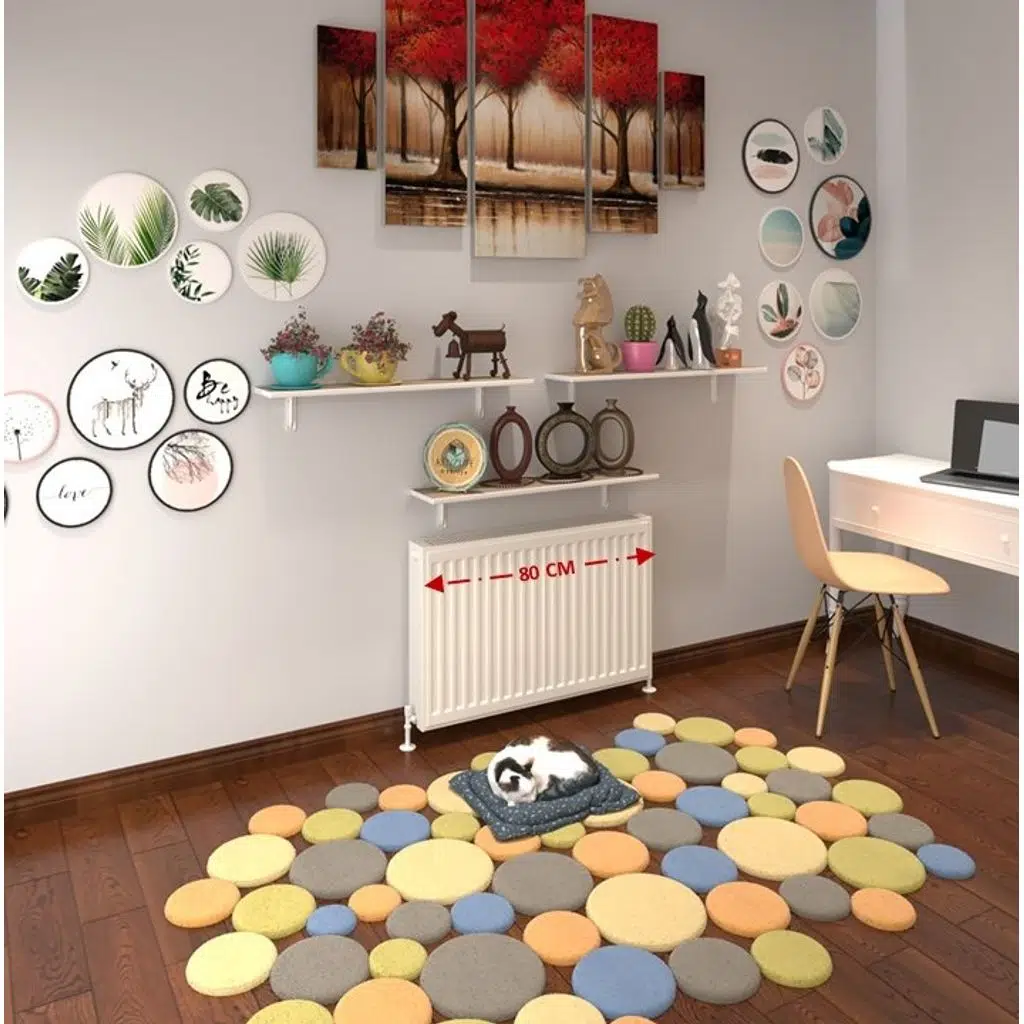 Kenzlife petek üstü raf dresuar golden boy crd 080*24 üçlü kitaplık duvar rafı 080 cm uzunluk